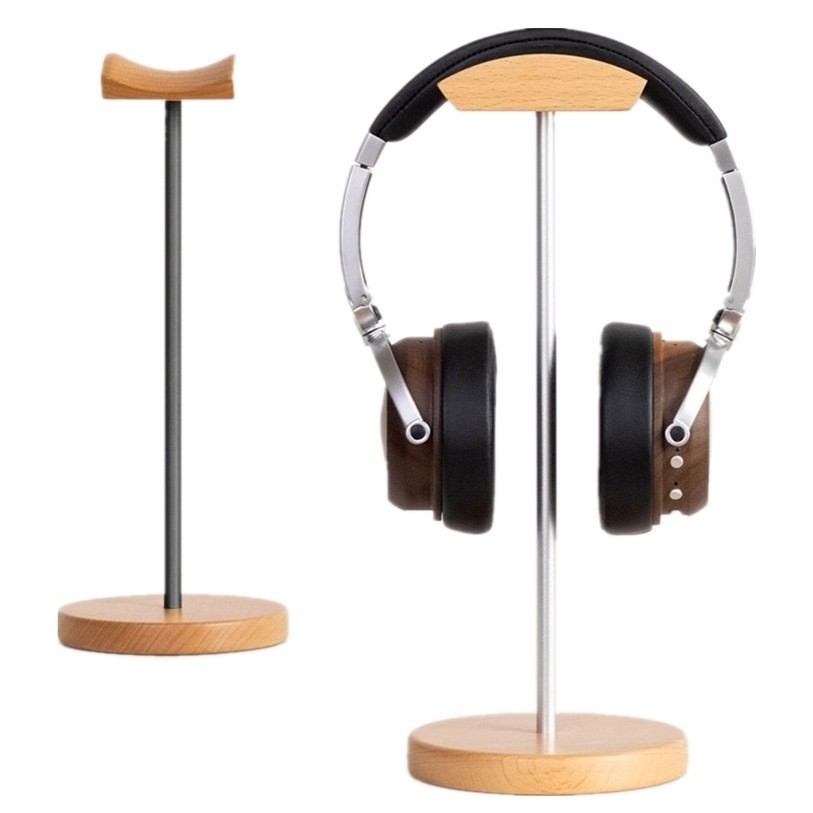 Gaming Setup Desk - Supporto per Cuffie in Legno di