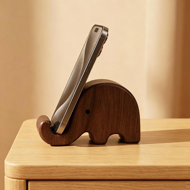 Desk Setup Decor - Semplice Supporto per Telefono in Legno