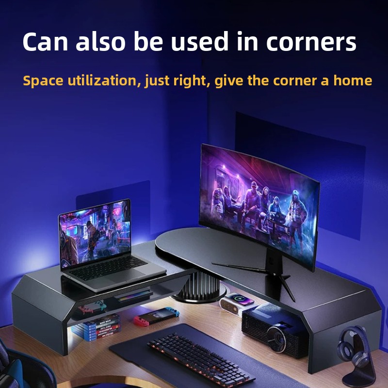 Desk Setup With Laptop And Monitor - Supporto per Doppio Monitor da Gaming,