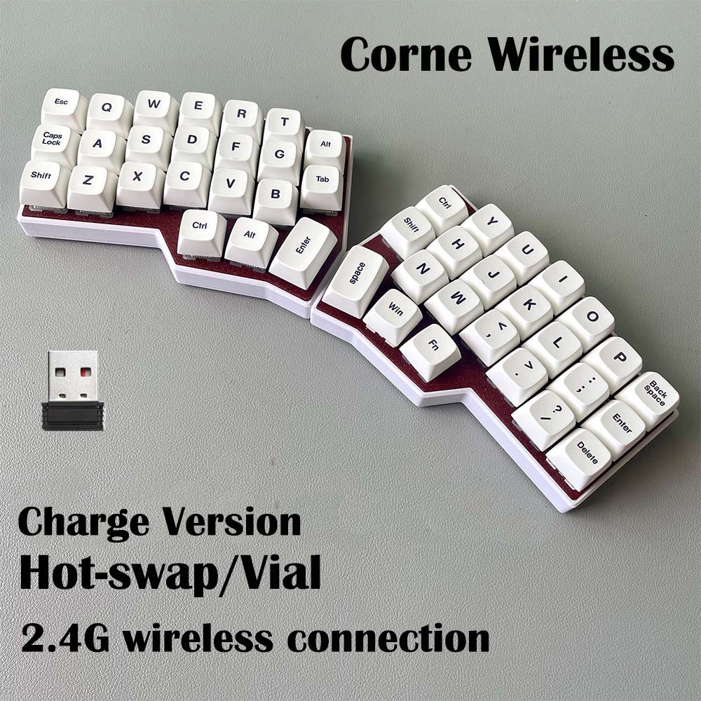 Desk Setup Programmer - CORNE V4 2.4G Wireless Split ergonomico